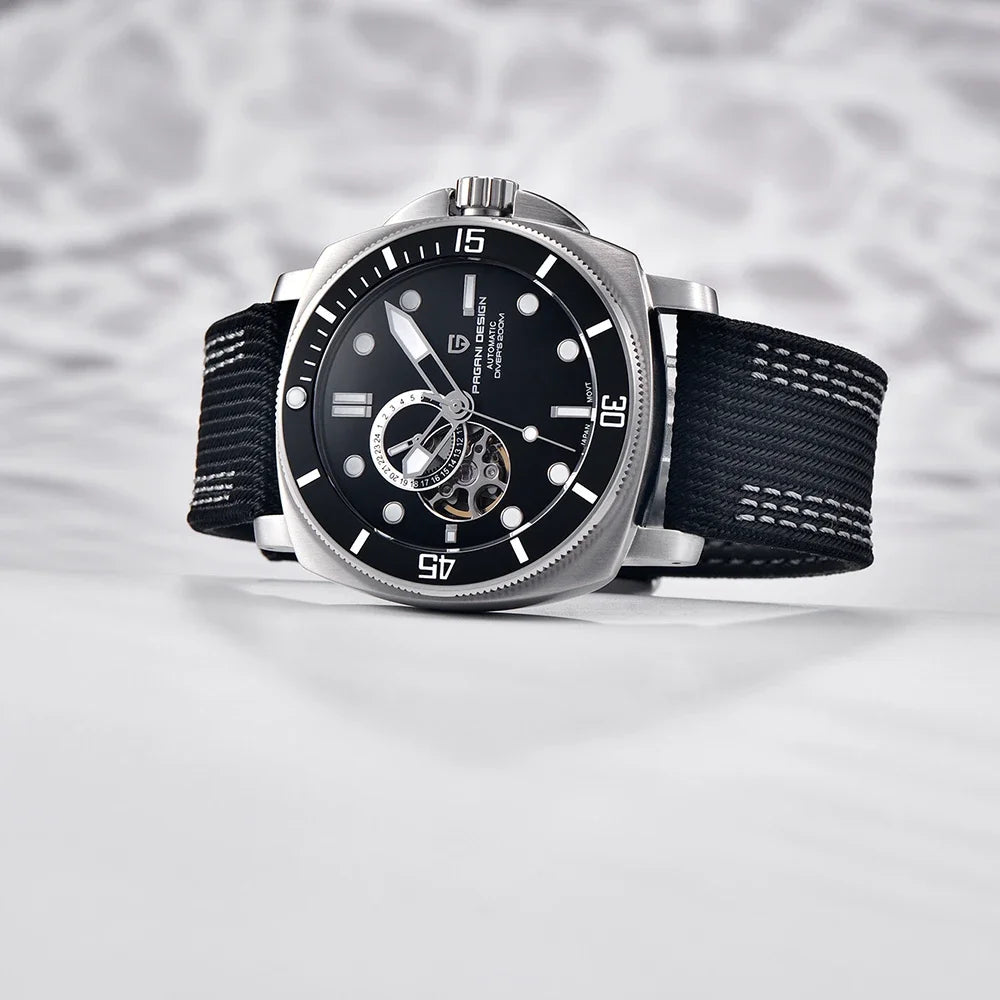 PAGANI DESIGN 2024 Original 43MM Men's Automatic Mechanical Watch NH39 200M Waterproof AR Sapphire Mirror Watches For Men ﻿