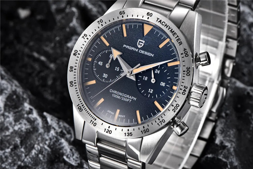 PAGANI DESIGN 2026 NEW Moon Top Brand Quartz Watch For Men Speed Chronograph Waterproof VK64 AR Sapphire Mirror Wristwatch 1766