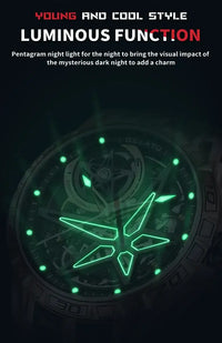 GELATU Hollow Automatic Mechanical Watch for Men Genuine Leather Strap Sapphire Mirror Luxury Men's Wristwatch Fashion Man Watch