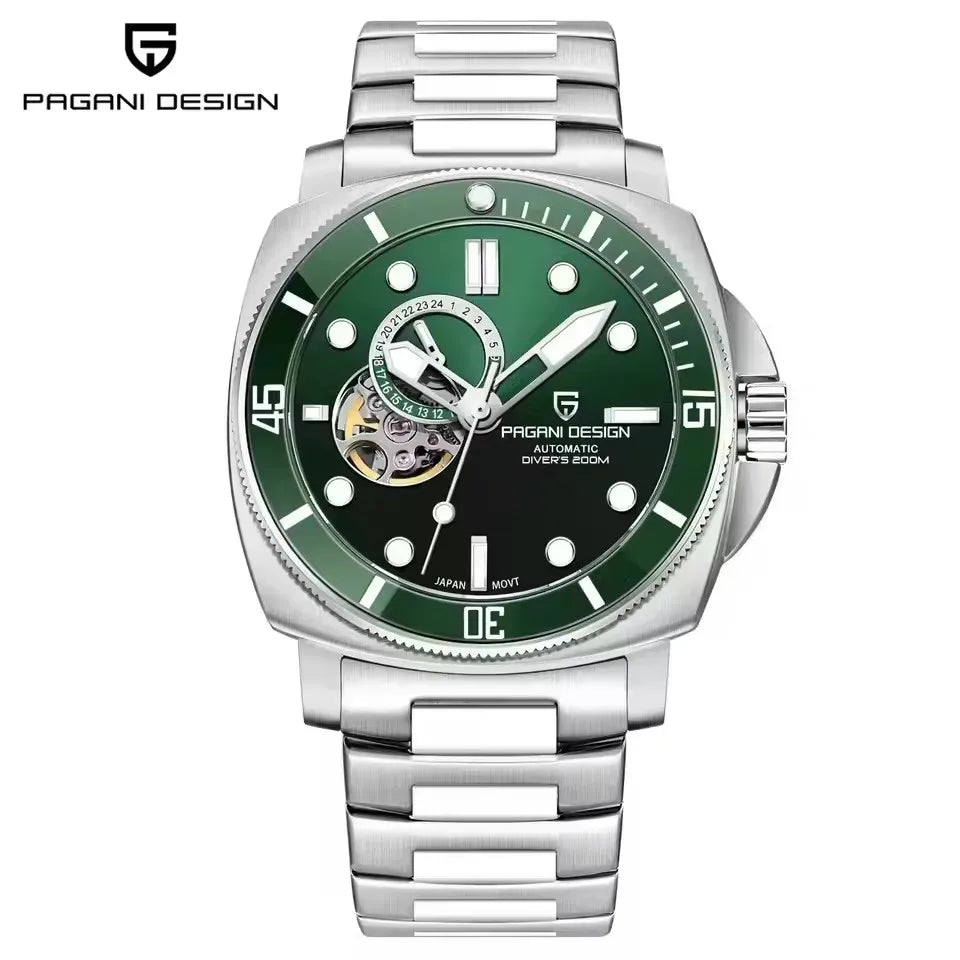PAGANI DESIGN 2024 Original 43MM Men's Automatic Mechanical Watch NH39 200M Waterproof AR Sapphire Mirror Watches For Men ﻿