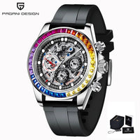 PAGANI Design Men Rainbow Rainbow Dial Stainless Steel Sapphire Watches