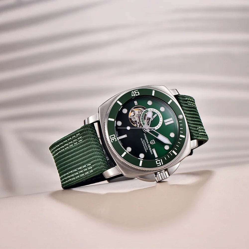 PAGANI DESIGN 2024 Original 43MM Men's Automatic Mechanical Watch NH39 200M Waterproof AR Sapphire Mirror Watches For Men ﻿