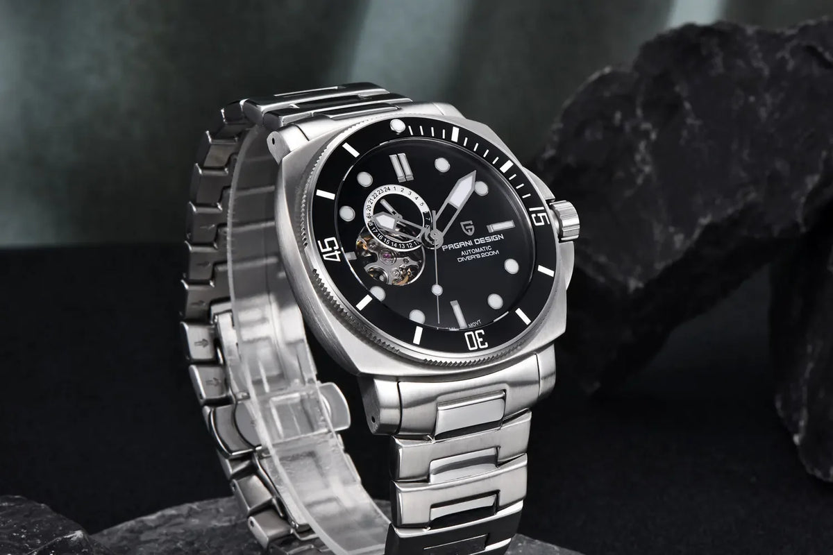 PAGANI DESIGN 2024 Original 43MM Men's Automatic Mechanical Watch NH39 200M Waterproof AR Sapphire Mirror Watches For Men ﻿