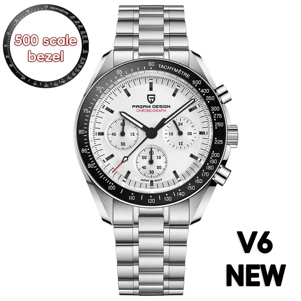 Auto Date Speed Chronograph AR Sapphire Mirror Wrist watch
