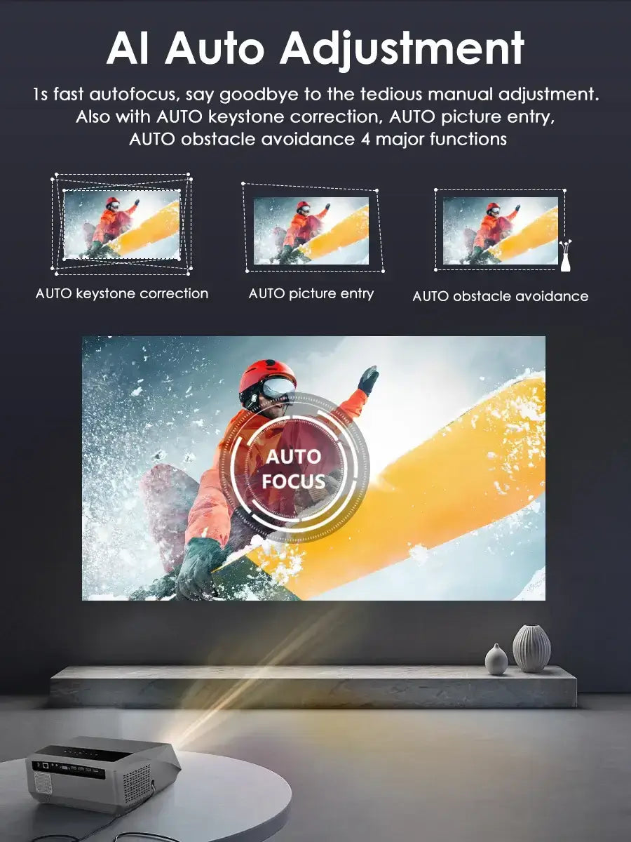 Auto Focus 4K Projector for Movies