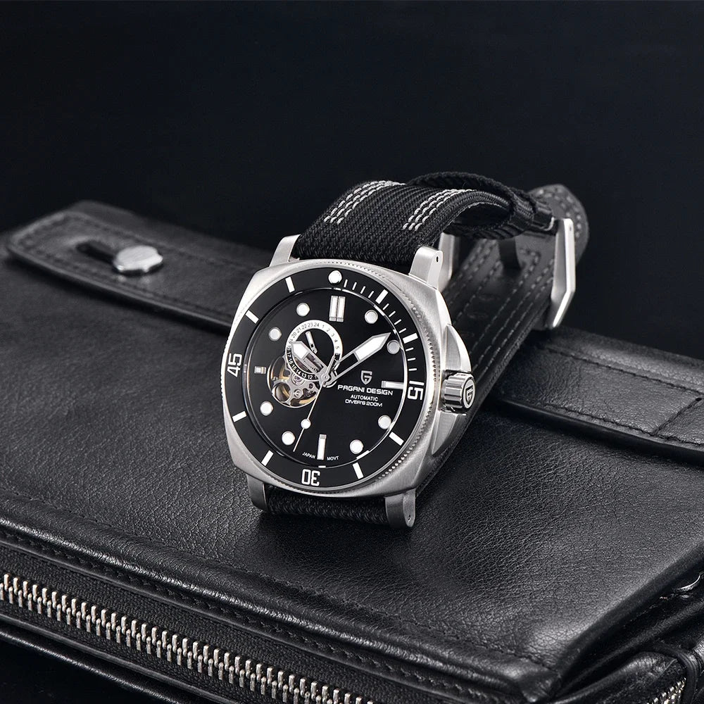 PAGANI DESIGN 2024 Original 43MM Men's Automatic Mechanical Watch NH39 200M Waterproof AR Sapphire Mirror Watches For Men ﻿