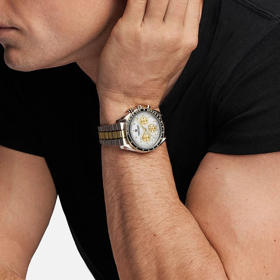 Auto Date Speed Chronograph AR Sapphire Mirror Wrist watch