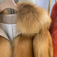 Real Red Fox Fur Trim - Premium Winter Jacket