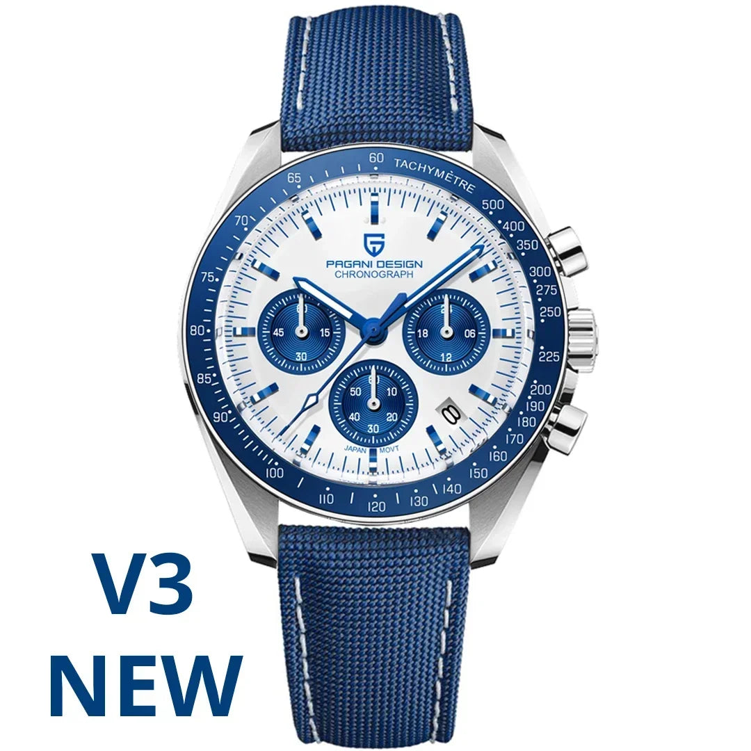 Auto Date Speed Chronograph AR Sapphire Mirror Wrist watch