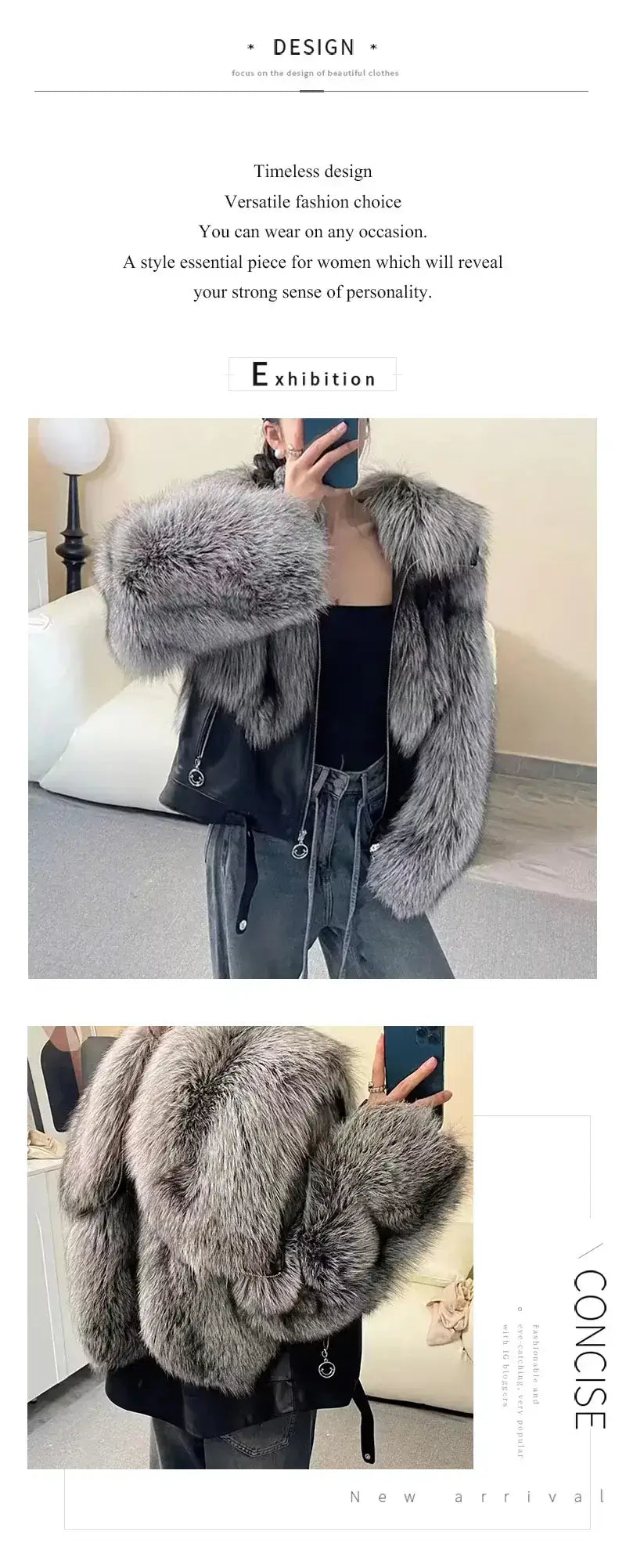 Real Red Fox Fur Trim - Premium Winter Jacket