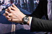 PAGANI DESIGN V2 40MM Meteorite dial Men Quartz Watches Sapphire Retro Chronograph  Waterproof Watch For Men Reloj0 hombr