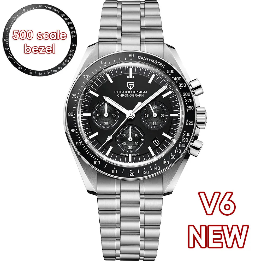 Auto Date Speed Chronograph AR Sapphire Mirror Wrist watch
