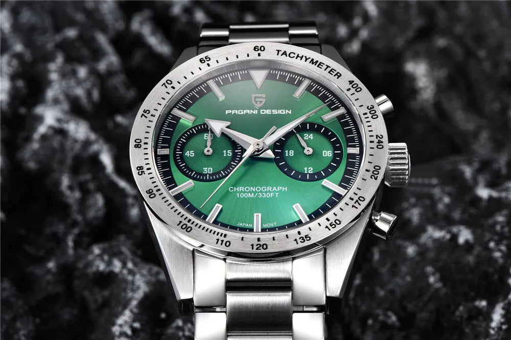 PAGANI DESIGN 2026 NEW Moon Top Brand Quartz Watch For Men Speed Chronograph Waterproof VK64 AR Sapphire Mirror Wristwatch 1766