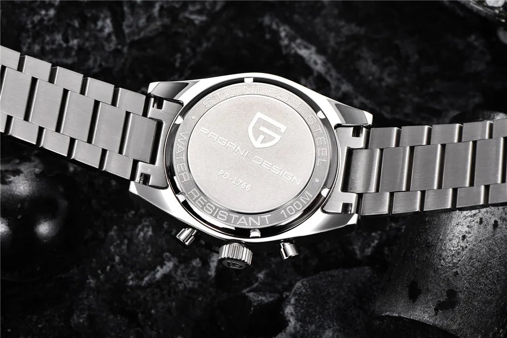 PAGANI DESIGN 2026 NEW Moon Top Brand Quartz Watch For Men Speed Chronograph Waterproof VK64 AR Sapphire Mirror Wristwatch 1766