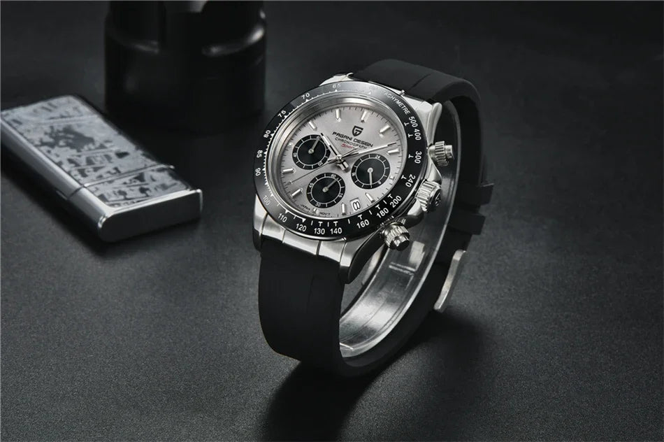 PAGANI DESIGN V2 40MM Meteorite dial Men Quartz Watches Sapphire Retro Chronograph  Waterproof Watch For Men Reloj0 hombr