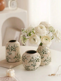 Ice Crackle Ceramic Vase Handmade Vase Bohemian Art Home Decoration Suitable Fresh/Dry Flower Display For Living Rooms Offices