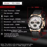 PAGANI Meteorite Dial Sapphire mirror Luminous Waterproof Man watch
