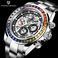 PAGANI Design Men Rainbow Rainbow Dial Stainless Steel Sapphire Watches