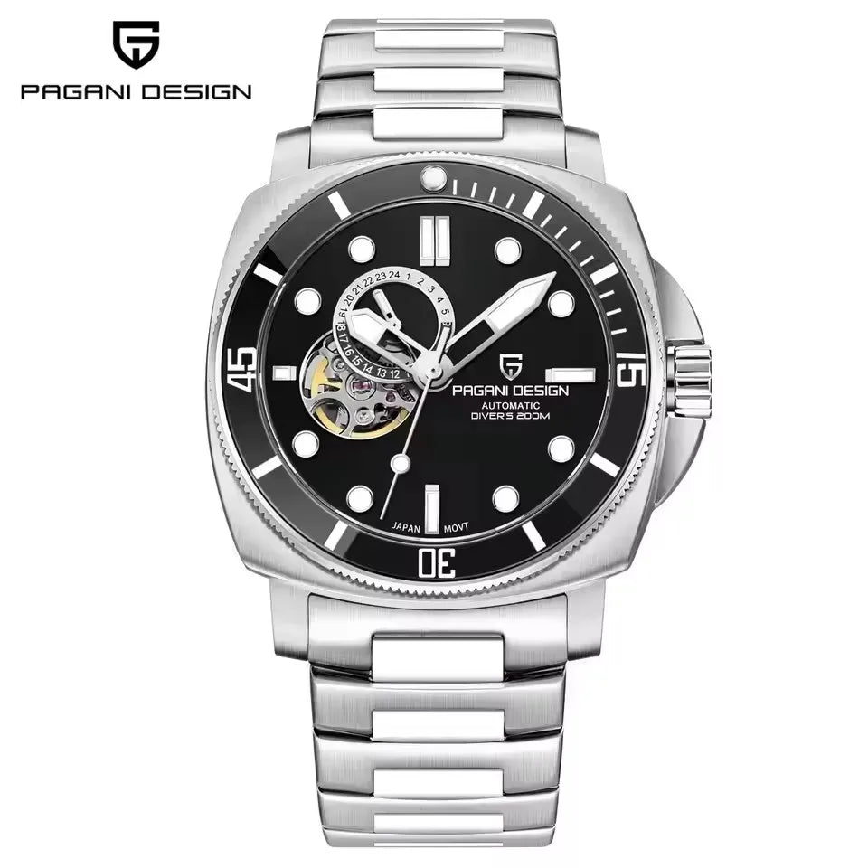 PAGANI DESIGN 2024 Original 43MM Men's Automatic Mechanical Watch NH39 200M Waterproof AR Sapphire Mirror Watches For Men ﻿