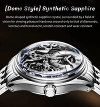 GELATU 6018 Original Mechanical Watch For Men 50M Waterproof Dragon Automatic Wristwatch Luxury Top Brand Hollow Man Watch 2024