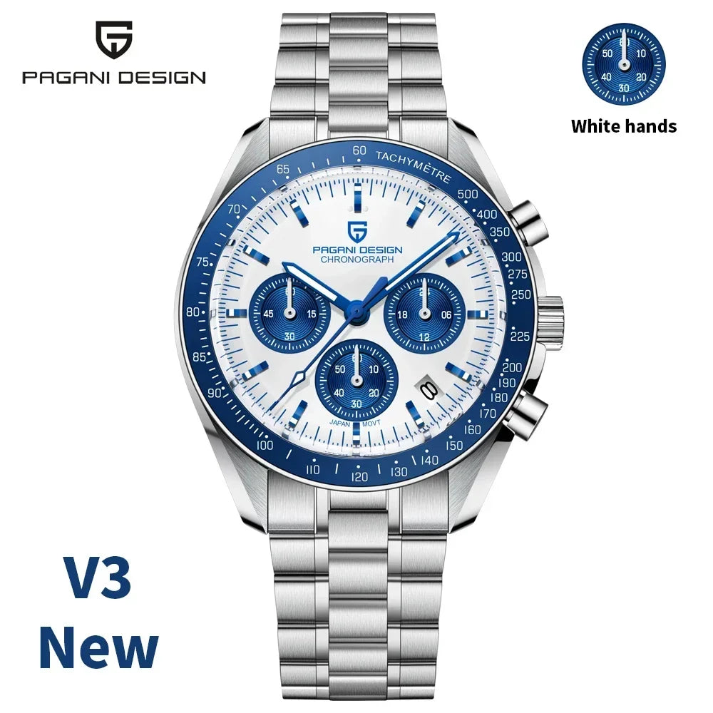 Auto Date Speed Chronograph AR Sapphire Mirror Wrist watch