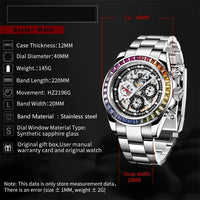 PAGANI Design Men Rainbow Rainbow Dial Stainless Steel Sapphire Watches