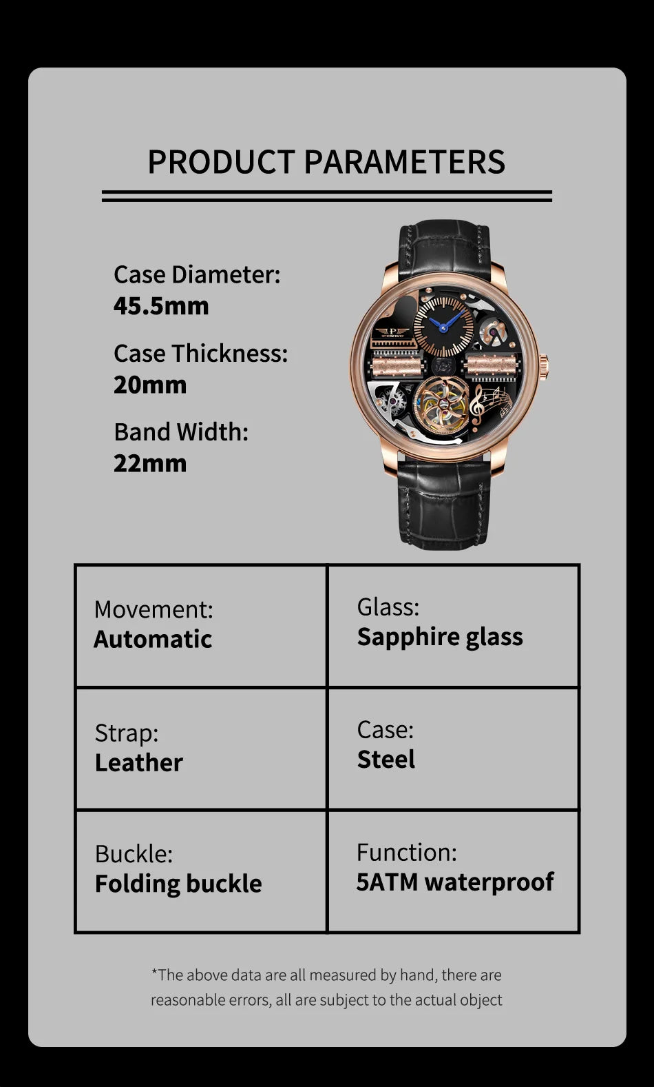 Stainless steel Sapphire Glass God Father Watch