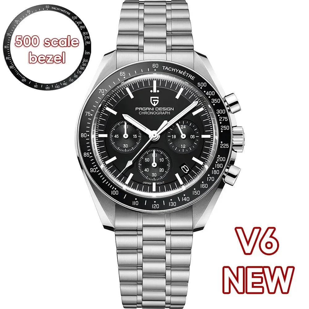 Auto Date Speed Chronograph AR Sapphire Mirror Wrist watch