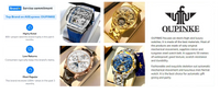 OUPINKE 3189 Men's Watch Top Luxury Brand Automatic Mechanical Watch Fashion Leather Waterproof Sapphire Mirror Moon Men's Watch