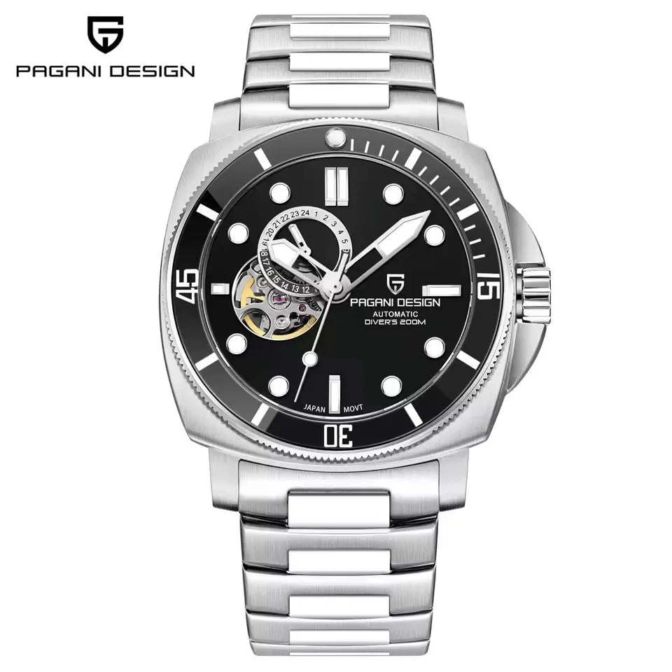 PAGANI DESIGN 2024 Original 43MM Men's Automatic Mechanical Watch NH39 200M Waterproof AR Sapphire Mirror Watches For Men ﻿