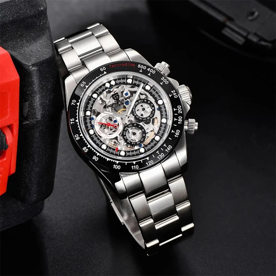 PAGANI Design Men Rainbow Rainbow Dial Stainless Steel Sapphire Watches
