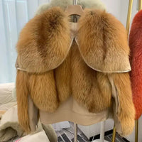 Real Red Fox Fur Trim - Premium Winter Jacket