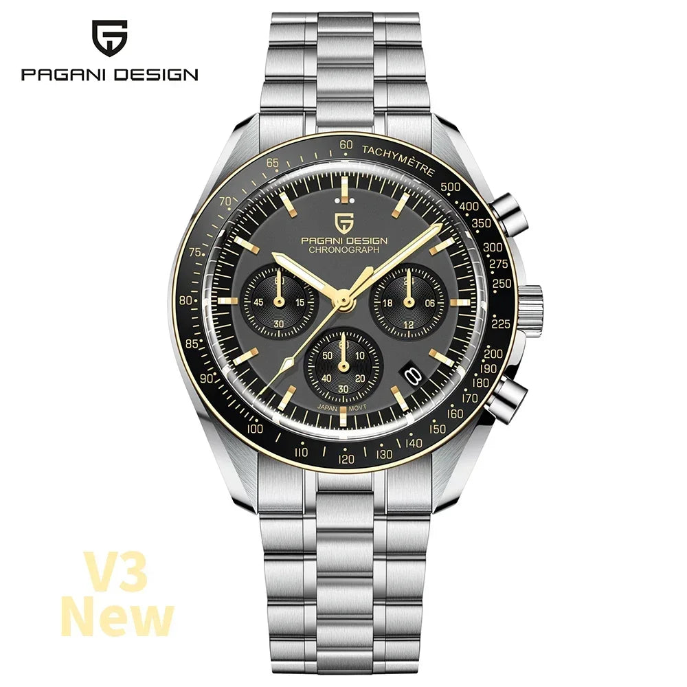 Auto Date Speed Chronograph AR Sapphire Mirror Wrist watch