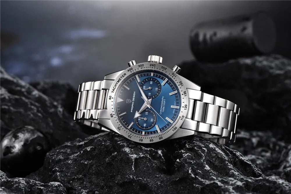 PAGANI DESIGN 2026 NEW Moon Top Brand Quartz Watch For Men Speed Chronograph Waterproof VK64 AR Sapphire Mirror Wristwatch 1766