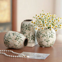 Ice Crackle Ceramic Vase Handmade Vase Bohemian Art Home Decoration Suitable Fresh/Dry Flower Display For Living Rooms Offices