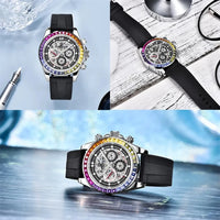 PAGANI Design Men Rainbow Rainbow Dial Stainless Steel Sapphire Watches
