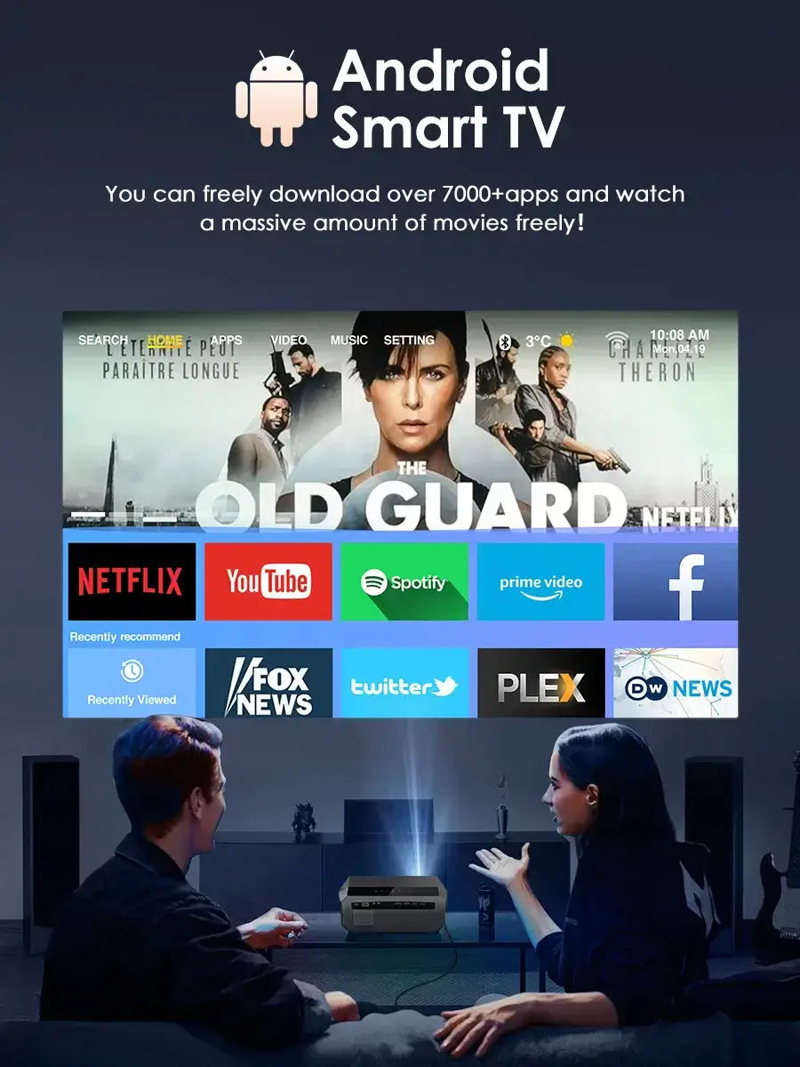 Auto Focus 4K Projector for Movies