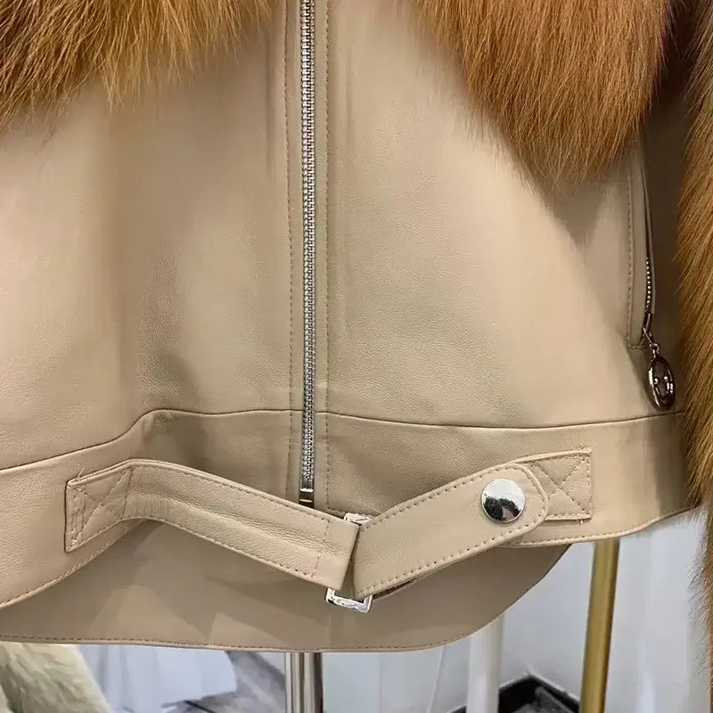 Real Red Fox Fur Trim - Premium Winter Jacket