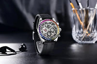 PAGANI Design Men Rainbow Rainbow Dial Stainless Steel Sapphire Watches