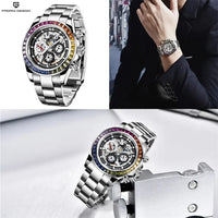 PAGANI Design Men Rainbow Rainbow Dial Stainless Steel Sapphire Watches