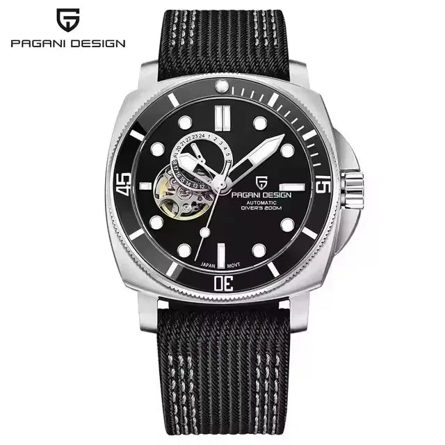 PAGANI DESIGN 2024 Original 43MM Men's Automatic Mechanical Watch NH39 200M Waterproof AR Sapphire Mirror Watches For Men ﻿