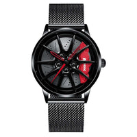 Rev Up Your Style: The Spinning Car Wheel Design Watch for Men