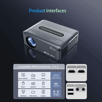 Ultra HD 8K decoding wireless projector with various connectivity options for home theater experience and device compatibility.