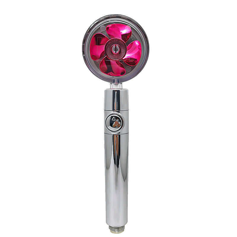 Water Saving Shower Head with 360-Degree Rotation - Pressurized, Built-in Turbofan, Detachable