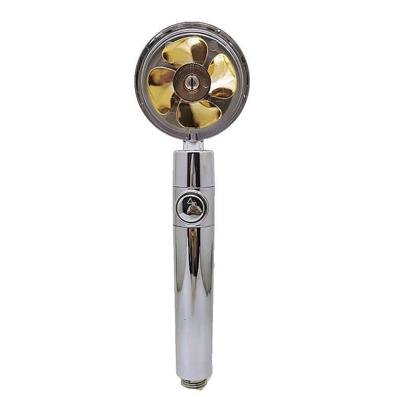 Water Saving Shower Head with 360-Degree Rotation - Pressurized, Built-in Turbofan, Detachable