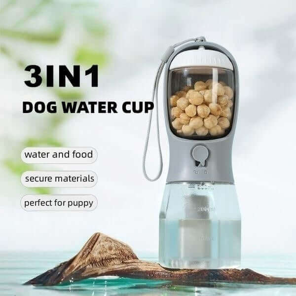 3 in 1 Hundewasserbecher, Trink- und Futtermüllbeutel