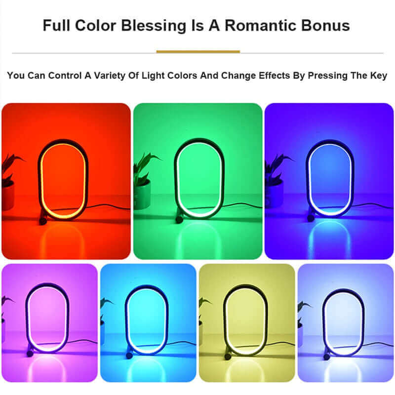 Modern Plug-In Oval Acrylic Lamp with Touch Control