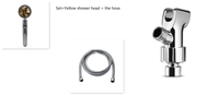 Water Saving Shower Head with 360-Degree Rotation - Pressurized, Built-in Turbofan, Detachable