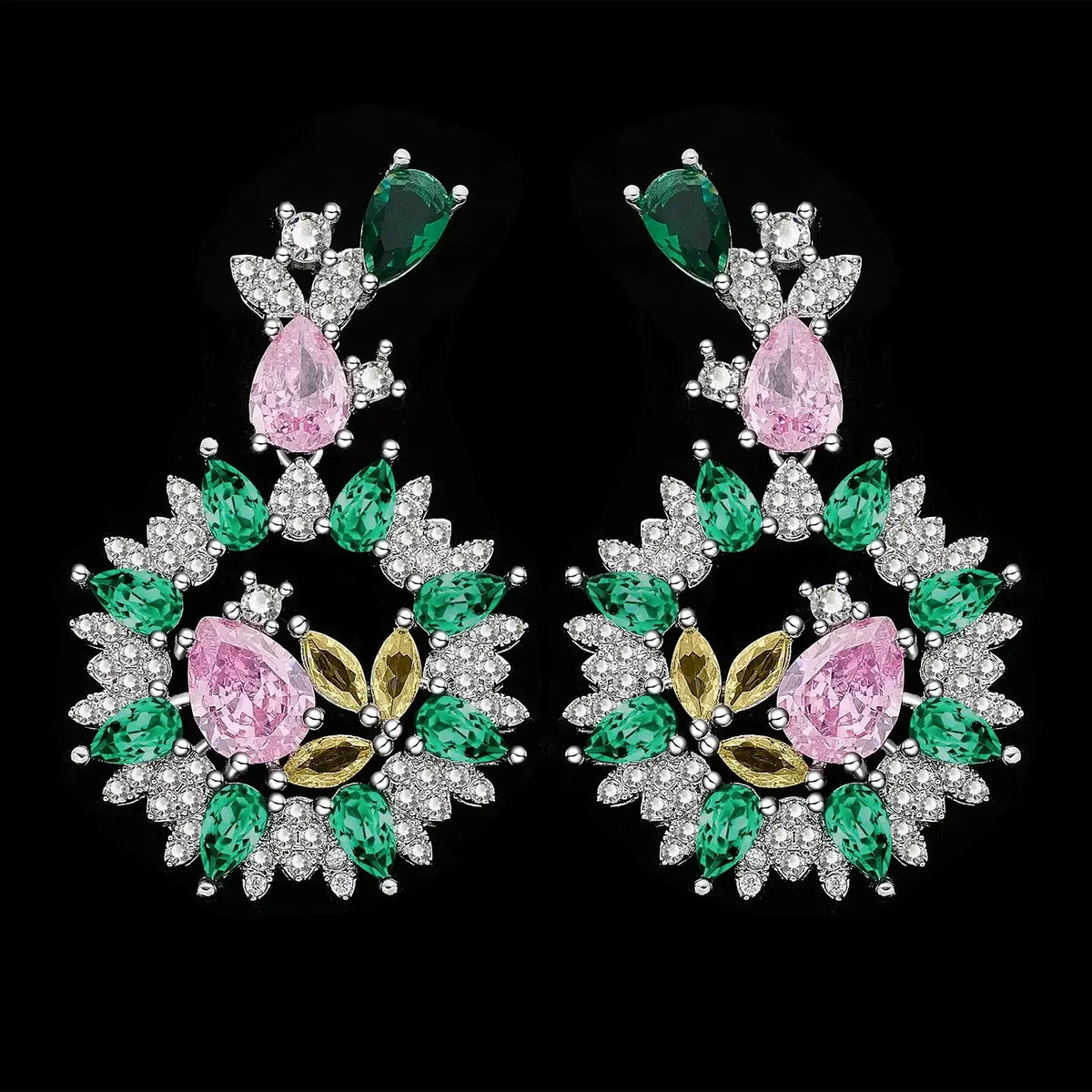 2024 New Cubic Zirconia 4-piece Bridal Wedding Jewelry Set Fashion Dubai Saudi Jewelry Set Women's Wedding Set