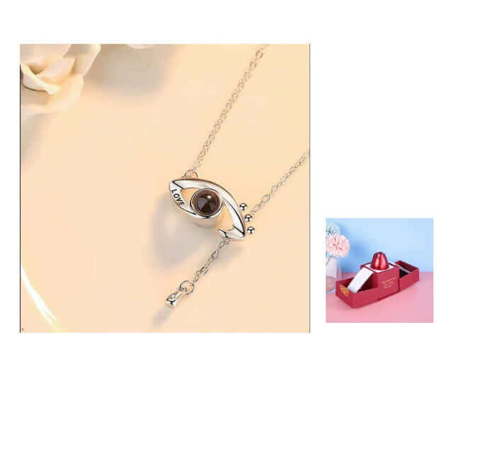 Hot Valentine's Day Gifts Metal Rose Jewelry Gift Box Necklace For Wedding Girlfriend Necklace Gifts